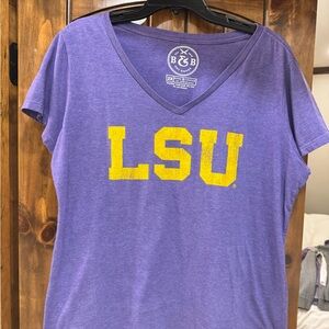 LSU Purple Tee with Yellow LSU Logo